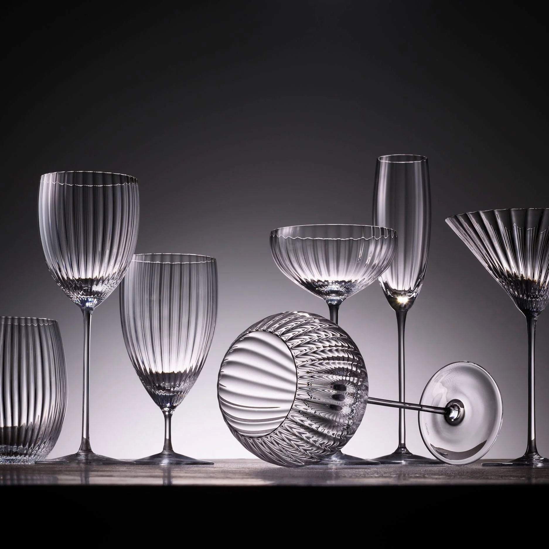 Clear Mouth-blown beauties from a centuries-old glassworks in the rural Czech Republic, this is glassware you'll savor as much as the drink.