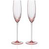 Quinn Champagne Flutes, Set of 2 - Rose