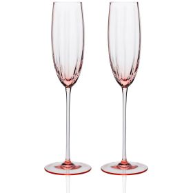 Quinn Champagne Flutes, Set of 2 - Rose