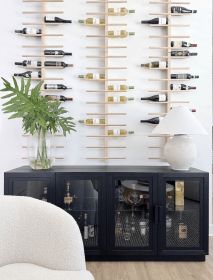 Unique Vertical Oak Wine Rack