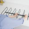 Align 9 Bottle Black Wrought Iron Wall Mounted Wine Rack – Modern Vertical Display