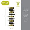 Align 9 Bottle Black Wrought Iron Wall Mounted Wine Rack – Modern Vertical Display
