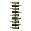 Align 9 Bottle Black Wrought Iron Wall Mounted Wine Rack – Modern Vertical Display
