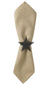 BLACK STAR NAPKIN RING