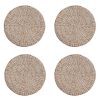 BRAIDED HYACINTH ROUND PLACEMAT - WHITE