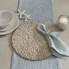 BRAIDED HYACINTH ROUND PLACEMAT - WHITE