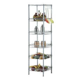 6-Layer Carbon Steel Storage Rack: Stylish & Space-Saving