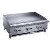 3-Burner Commercial Griddle in Stainless Steel with 4 legs