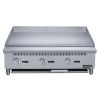 3-Burner Commercial Griddle in Stainless Steel with 4 legs