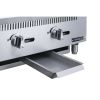 3-Burner Commercial Griddle in Stainless Steel with 4 legs