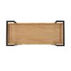 Industrial Bar Cart with Wood Shelves & Locking Casters – Modern Home Entertaining "Natural"