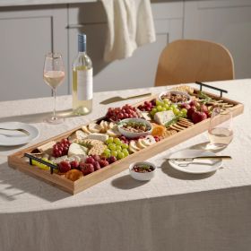Longboard 36” Acacia Cheese Platter with Metal Handles