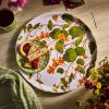 Nasturtiums Large Round Birchwood Tray