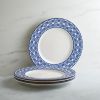 Newport Garden Gate Rimmed Salad Plate - Blue