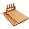 Premium Wooden Cheese Board Set with Knife and Fork