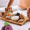 Premium Wooden Cheese Board Set with Knife and Fork
