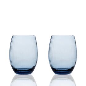 Quinn Tumblers, Set of 2 - Blue