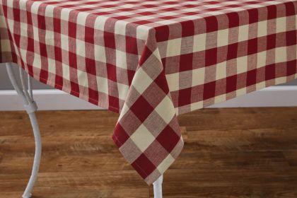 WICKLOW CHECK TABLECLOTH - GARNET