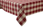 WICKLOW CHECK TABLECLOTH - GARNET