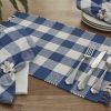 WICKLOW CHECK YARN PLACEMAT - CHINA BLUE