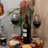 Wine and Cheese Caddy – Acacia Wood Board with Bottle & Glass Holder