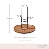 Wine and Cheese Caddy – Acacia Wood Board with Bottle & Glass Holder