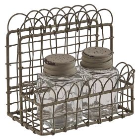 ZINC WIRE SALT & PEPPER CADDY
